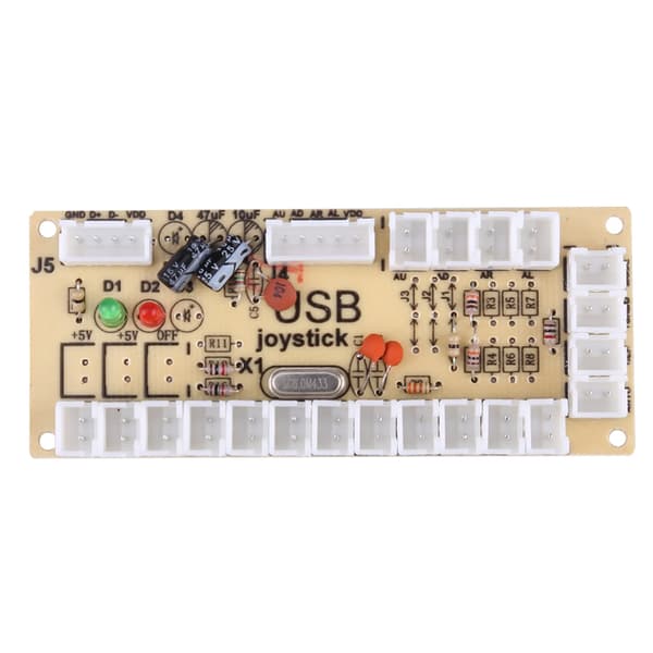 Arcade Game DIY Kit: 10 knapper, joystick, USB-koder for MAME PC
