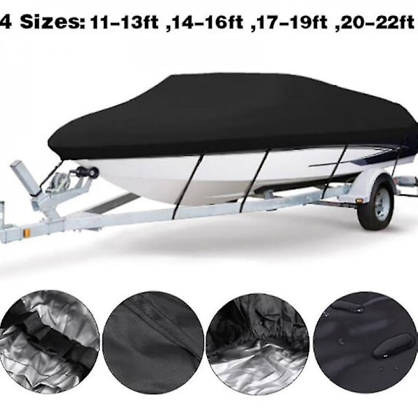 Vedenpitävä cover Heavy Duty Marine Grade polyesteri perävaunu sopii V-runkoon, kolmirunkoon, runabout