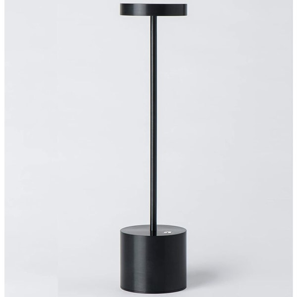 Sort tre-trins dæmpende usb-opladningsbordlampe kreativt spisebord hotelbar bordlampe udendørs natlampe, til li