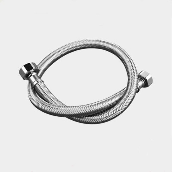 Sanitetsrør fem gevind, diameter 2 cm, længde 500 mm, sølv