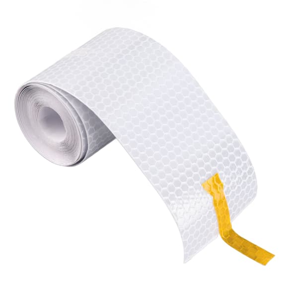 3m x 5cm Reflekterende Sikkerhedsadvarselsmærkat Hvid Trim Bilkarosseri