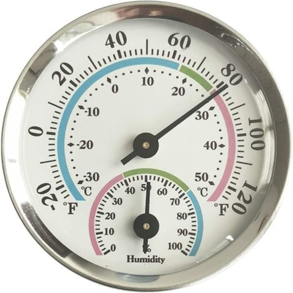 Termohygrometer, temperaturhygrometer, inomhustermometer och inomhushygrometer, för inomhus eller utomhus, hög temperatur