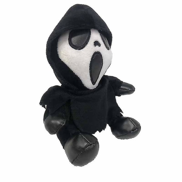 Dww-1 stk Grim Reaper Plyslegetøj Spøgelsesansigt skrigende dukke Halloween-gave A