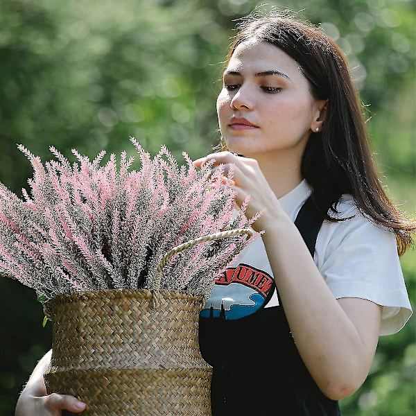10 buketter med kunstige blomster, der imiterer plastikplanter Pink