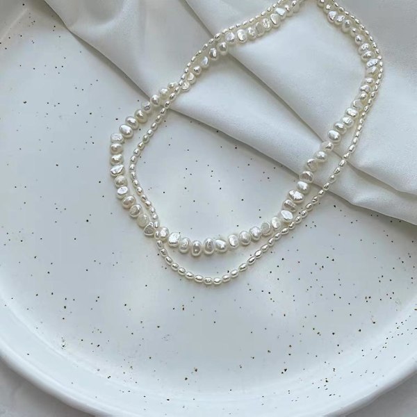 Halsband Akoya Choker Baroque Pearl Girls&#39; Modesmycken Ac3434 necklace A105