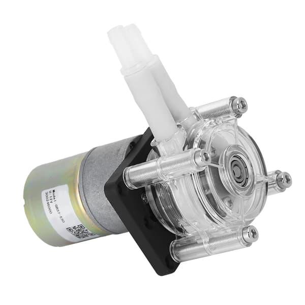 Selvsugende peristaltisk pumpe rustfritt stål transparent PC-hode 12V DC-motor