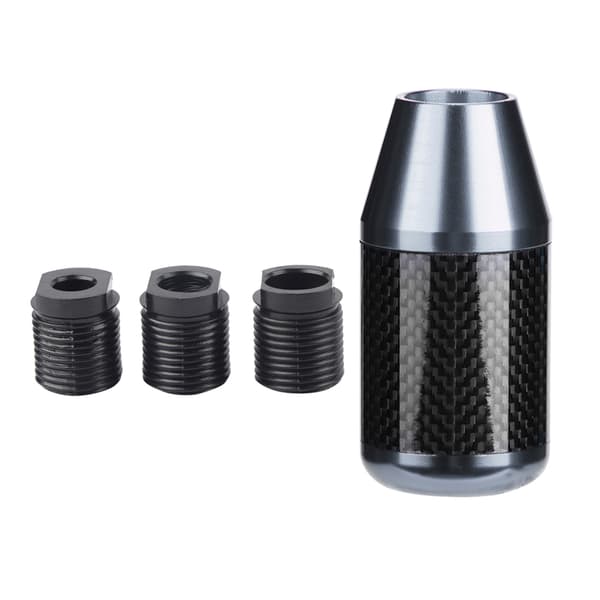 Universal Kolfiber Automatisk Växelspaksknopp Modifier Tillbehör Titanium