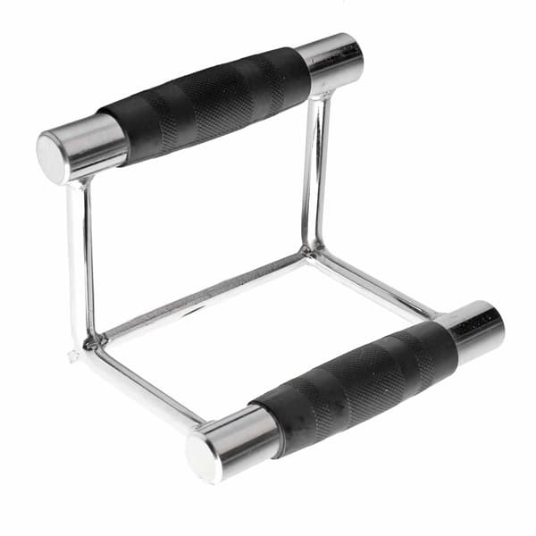 Fitness Triceps V Bar Press Ned Stang Rustfritt Stål Gummigrep