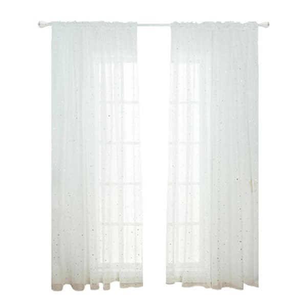 Romantisk tyllgardin elegant, romantisk for barnerom white 1m*2.7m
