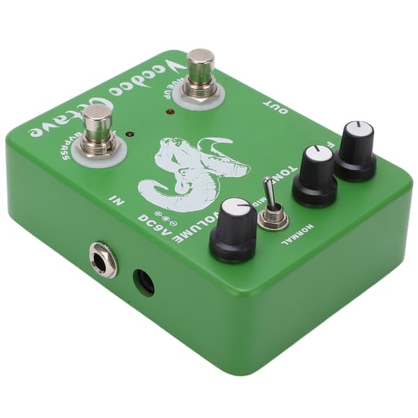 Voodoo Octave Fuzz Gitar Effekt Pedal Justerbar True Bypass
