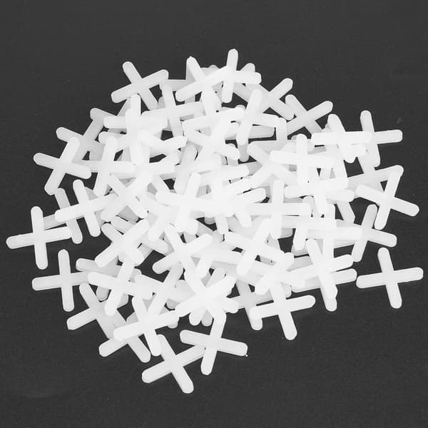 Keramisk flisekryds 3 mm 2000 stk. Genanvendeligt plastnivelleringssystem til fliselæggere og VVS-installatører