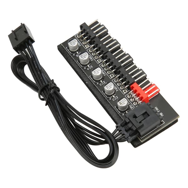 PWM blæserhub 1 til 5-vejs fleksibilitet PC CPU blæsersplitter blæserstrømkabelhub til stationær computerkøler kabinetblæsere