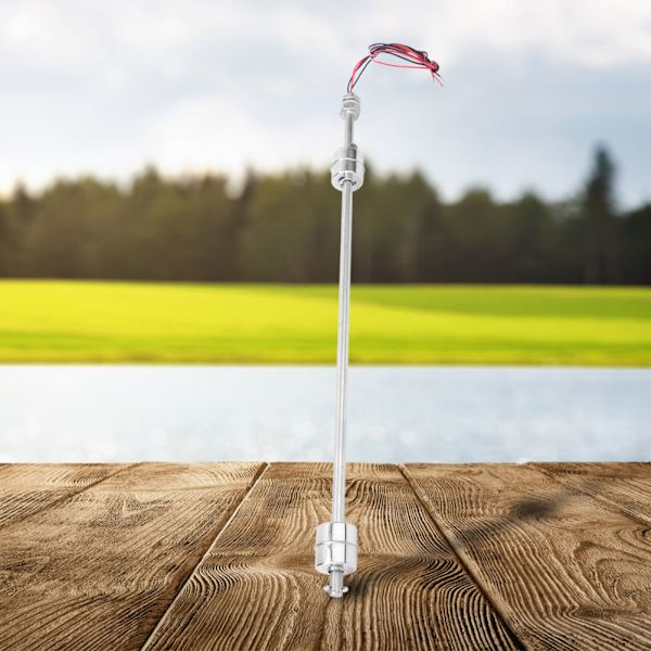 Rustfrit stål dobbelt kugle væskeniveau sensor tankmåler DC0-110V 400mm flyder