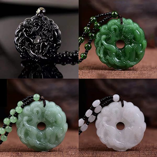 Mode hänge Halsband Flerfärgad amulett Kvinnor Mans Lucky J White