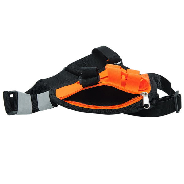 Radiosele Väska Front Pack Påse Hölster Case för Walki Orange