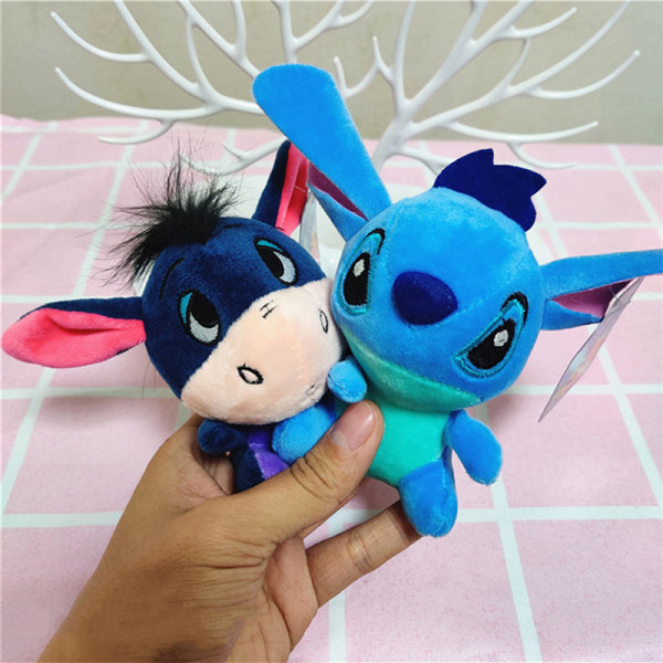 1st Kawaii plyschleksaker Puh Bear Tigger Piglet Eeyore Plyschnyckel A2
