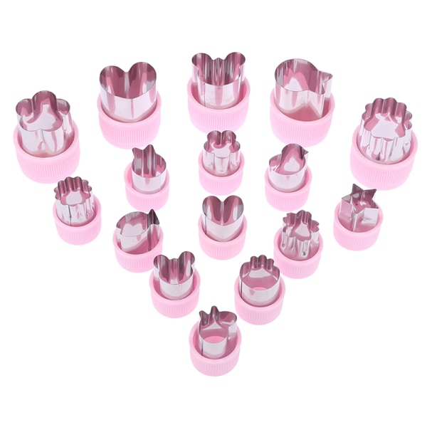 Grönsaker ter Plasthandtag Rosa Rostfritt Fruktting Die Kit A3