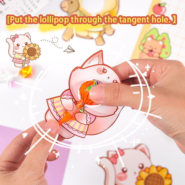 10 ark Creative Shape Candy Packing Card e Lollipop Holder Par 5