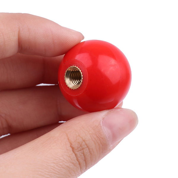 Röd plast M4/M5/M6/M8/M10/M12 gängad kulformad huvudklämma M10x35