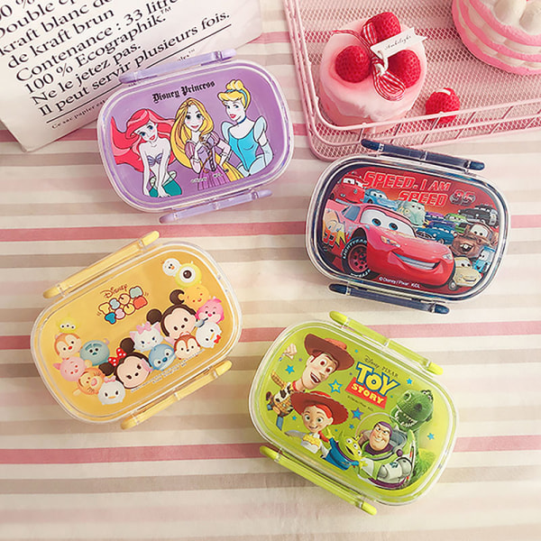 Lunchbox Barns tecknade Bento Box Mikrovågssnack Innehåll Green