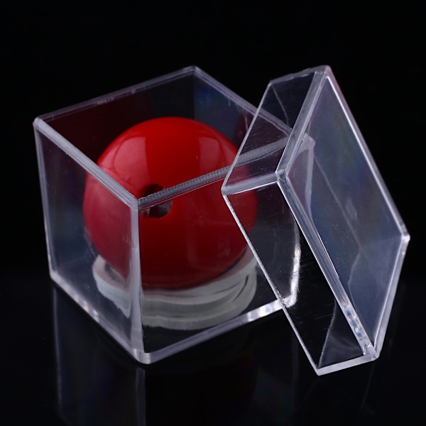 1 st Clear Ball Through Box Rolig magic trollkarl Trick Conjuri