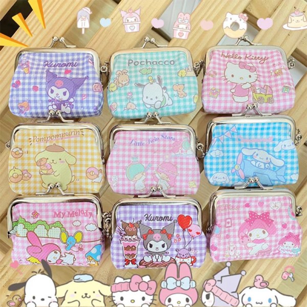 1st Sanrio myntväska DIY-hänge PU litet spänne plånbok Portab A1
