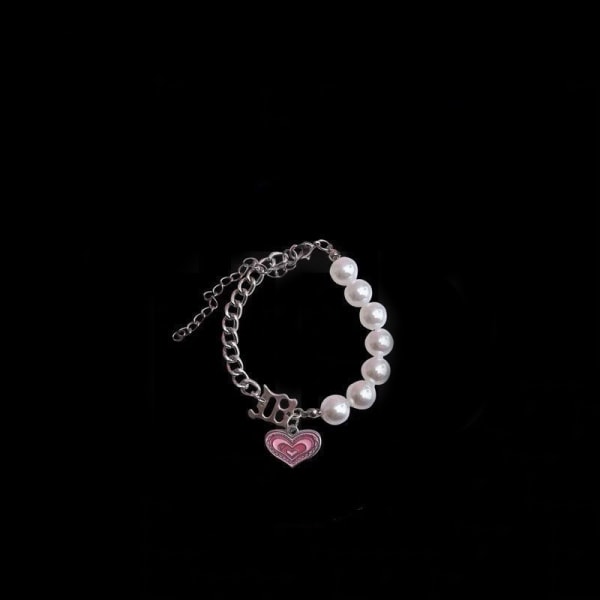 Vintage Elegant Pearl Choker Halsband Armband Hjärthänge C A16