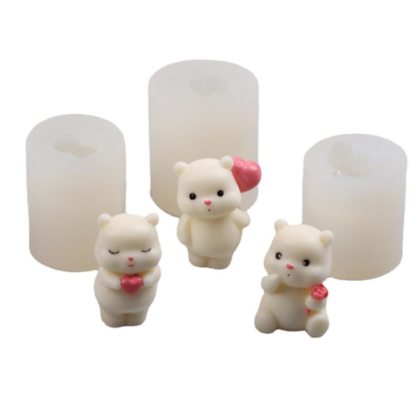 e Bear Form Mini form Candle Making Candle Aromat C