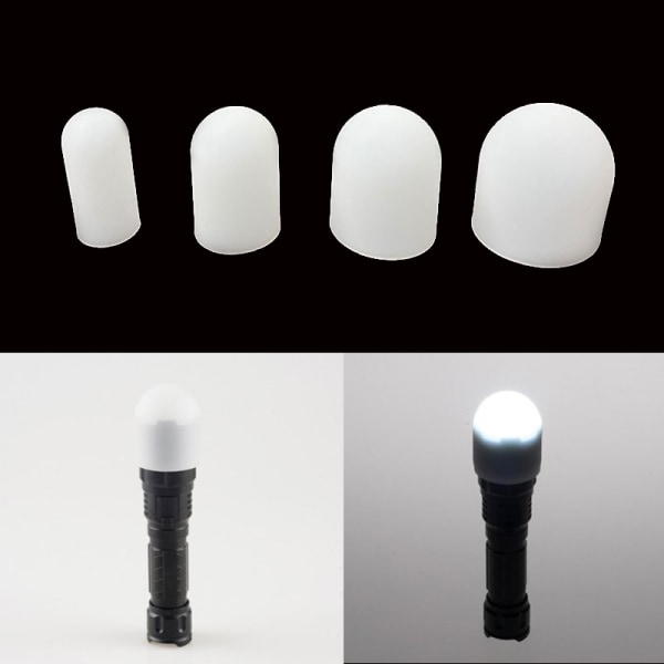 Silikon elastisk ficklampa Diffuser Lampskärm Lampskärm Flash Φ28*Φ25*45
