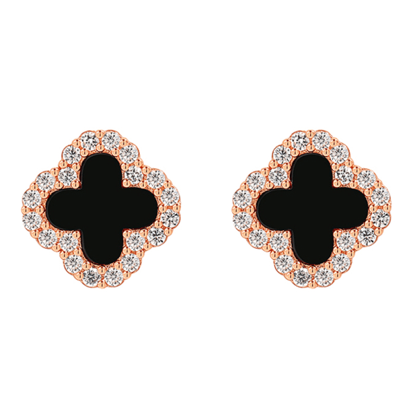 1 par n stil fyrklöver örhängen mode geometriska A2