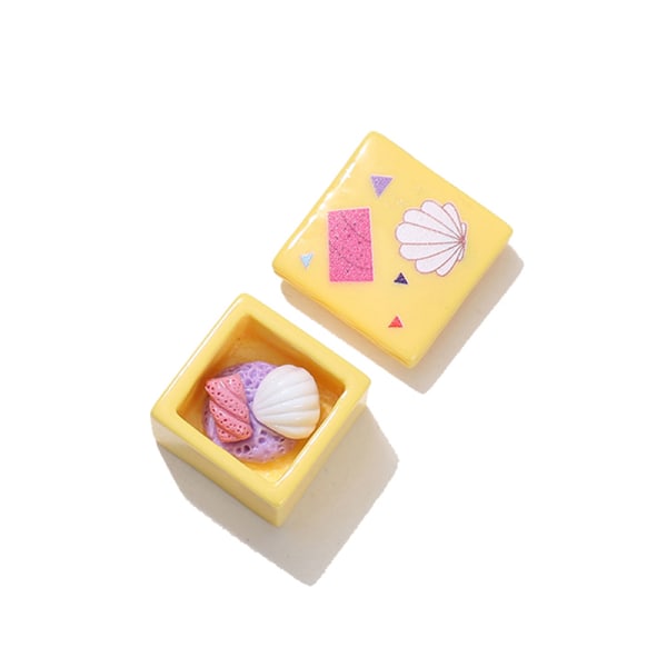 Dockhus Miniatyr Dessert Tårtlåda Modell Kök Scene Access Yellow