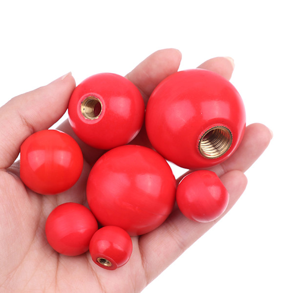 Röd plast M4/M5/M6/M8/M10/M12 gängad kulformad huvudklämma M10x35