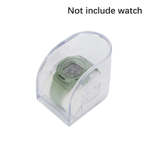 1 st rektangulär genomskinlig låda Watch Display Förvaring H