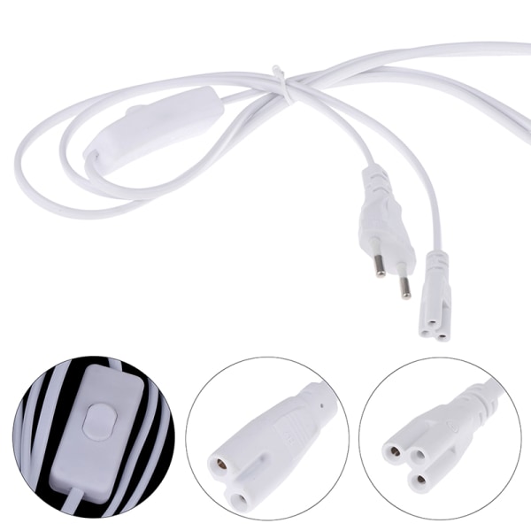 1,8m Belysningstillbehör 220V EU Plug Switch Kabel För T5 LED Tu A2