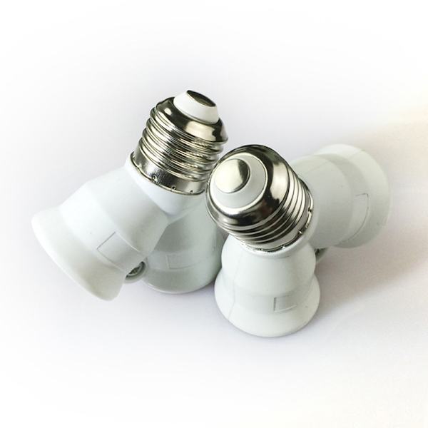 Skruv E27 LED-basljuslampa Glödlampssockel E27 till 2-E27 Splitter