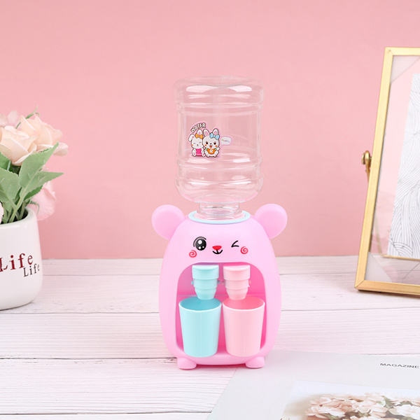Mini vattenautomat för barn Leksak Vatten Juice Drinking Foun Pink