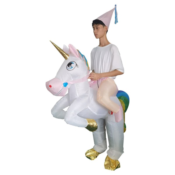 e Unicorn Uppblåsbar Suit Familjefest Atmosphere Prop Unicorn Chroma-A6