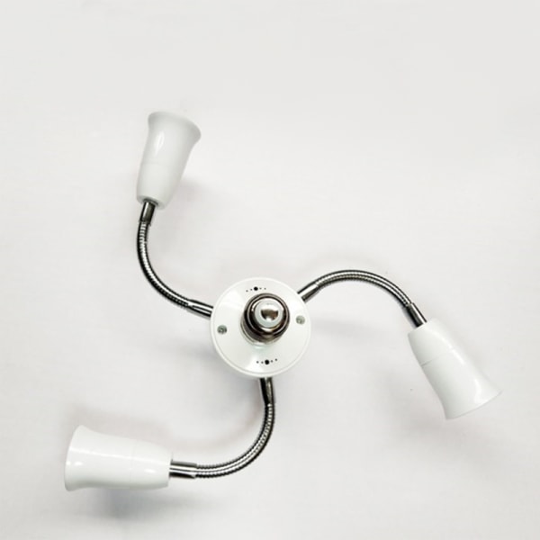 Justerbar White E27 Base Light Socket Splitter LED-lampor Holde C