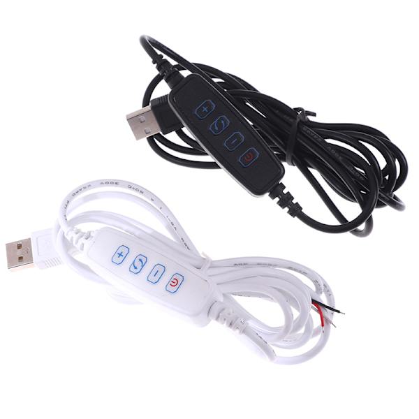LED-dimmer USB -port Power med PÅ O White