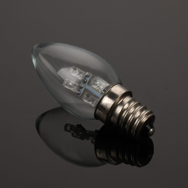 E12 LED Kandelaber Glödlampa 4LEDS Ljuslampa 0,8W Ljus Varm