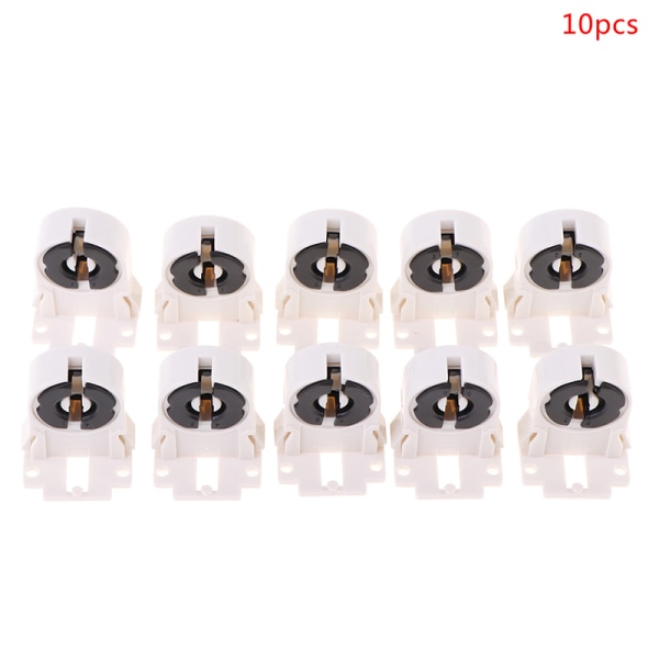 T8/G13 Lysrörshållare Värmebeständig lamphållare Light 10PCS
