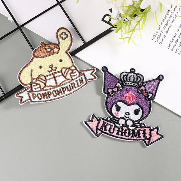 1st Sanrio Kuromi Cinnamoroll Anime smältbara lappar på kläder C
