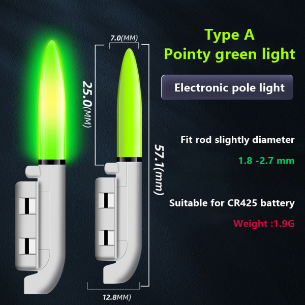 1PC Sharp End Fishing Electronic Rod Light Luminous Stick Flash A2