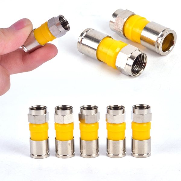 10st RG6 F Typ Kompression 2,8cm Snap Seal Plug Connector Wat