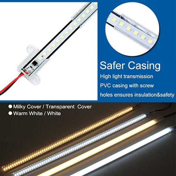 AC220V LED Bar Light High Brightness 2835 LED Clip 30cm 40cm 72 Whitelight Clear30cm