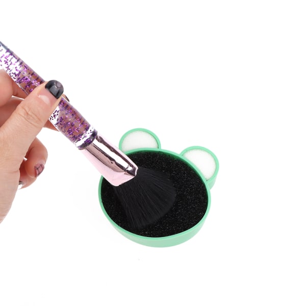 Makeup Brush Cleaner Tvätt kosmetisk silikonskurbräda C Green