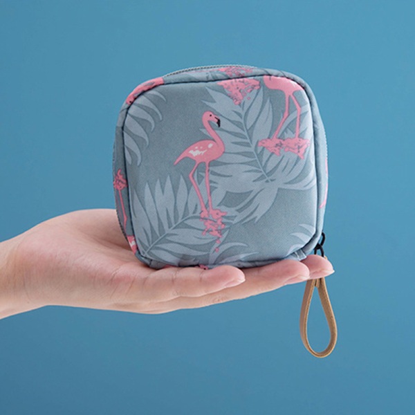 Kosmetikväska Flamingo Solid Color Rese-toalettförvaringsväska C E