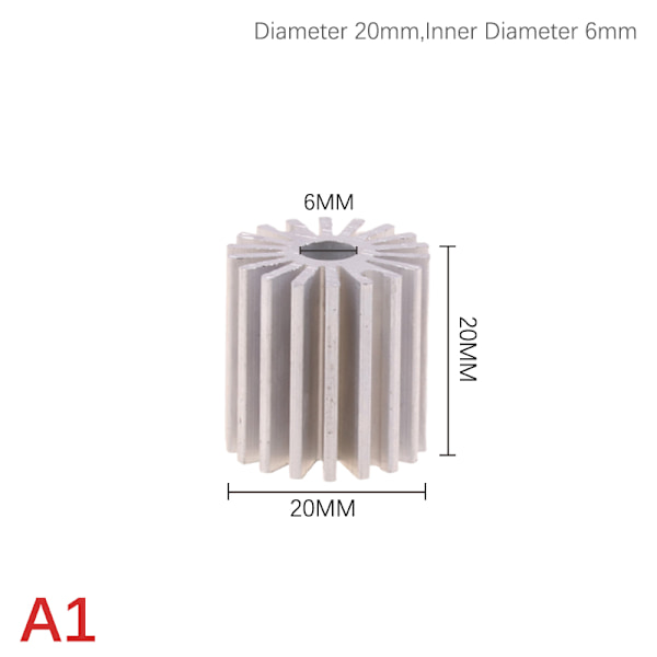 20 mm 27,5 mm 32 mm 40 mm 1W 3W Kylare Högeffekt Aluminium Led Ra A1