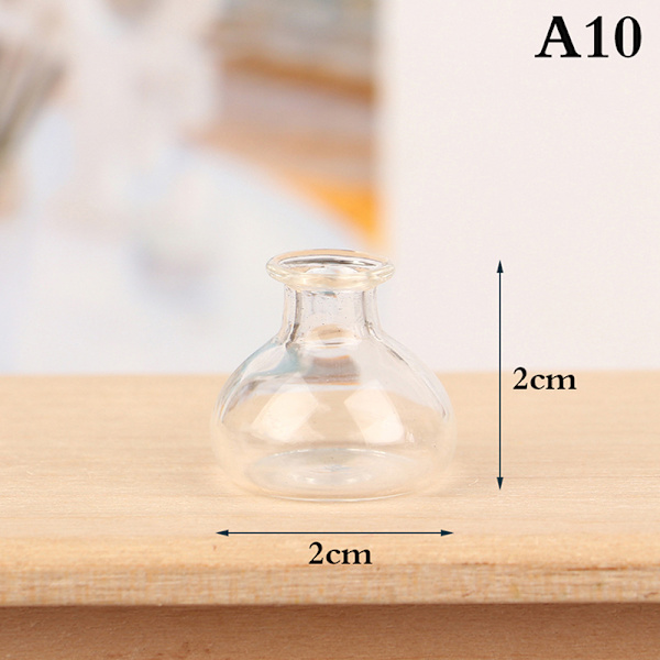 1st 1/6 eller 1/12 skala miniatyr dockhus glasvas för docka H A10