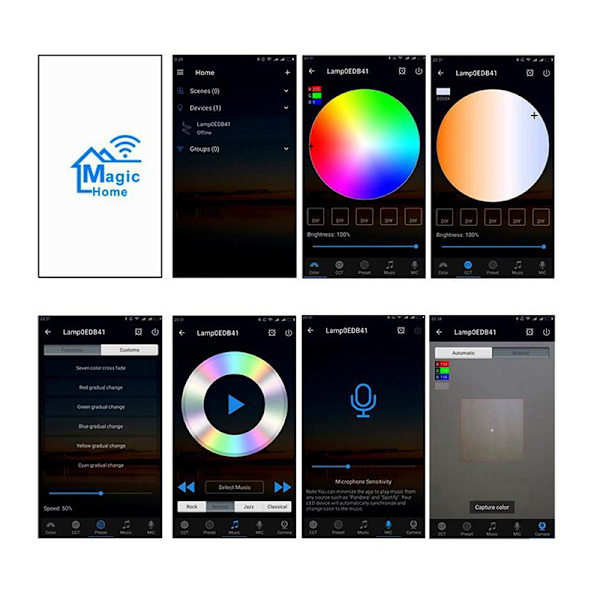 DC5V 12V 24V LED Strip Bluetooth WIFI RGB RGBW Android IOS APP 1(RGB)